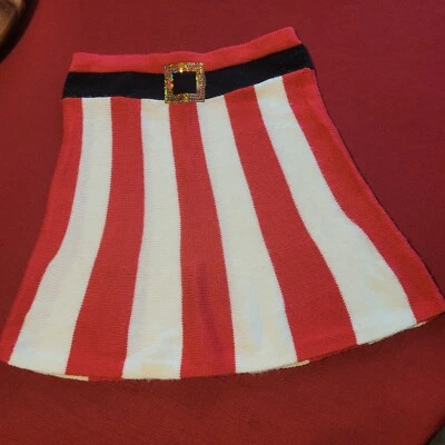 Derek Corazón Con Amor Suéter a Rayas Santa Falda Talla Mediana Fiesta de Navidad Foto 1 de 4