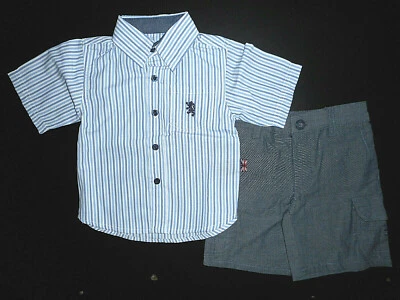 Conjunto de 2 piezas de camisa y pantalones cortos causales talla 2T-6 para niños pequeños/niños ropa inglesa $38/$42 S.S. talla 2T-6 Foto 1 de 4