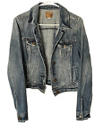 American Eagle Outfitters Jean Jacket Women Juniors Size M Distressed Blue Denim