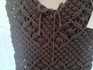 J. CREW | Brown crochet Boho Hippie Shoulder Bag NEW - Picture 1 of 8