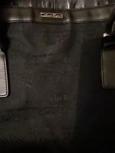 Calvin Klein Logo Black Tote Bag - Picture 1 of 10