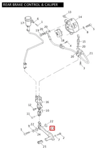 CONJUNTO ORIGINAL DE PEDAL FRENO TRASERO BUELL 1125R 1125CR N0530.1AM - Imagen 1 de 2