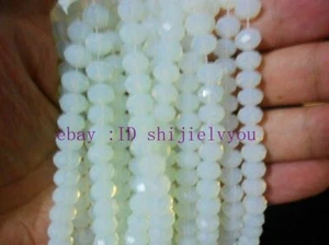 NEW 4X6mm White OpaL Crystal Loose Beads 1000pcs - Picture 1 of 4