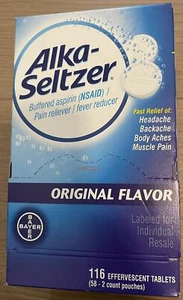AlkaSeltzer Original Effervescent Antacid Tablets 116ct (6 Pack) - Picture 1 of 2