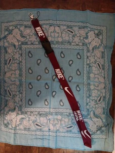 Nike Logo Lanyard Detachable Keychain Badge ID Holder Strap MAROON - Picture 1 of 5