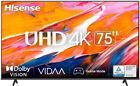 Hisense Smart TV 75" 4K UHD Display LED Classe G Vidaa Nero 75A69K