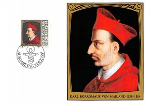 Maximum Card FDC LIECHTENSTEIN Karl Borromaüs 1981 December MK 27 n2 - Picture 1 of 2