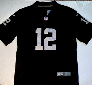 Oakland Raiders NFL Nike On-Field Kenny Stabler # 12 Embroidered Jersey Large - Picture 1 of 4