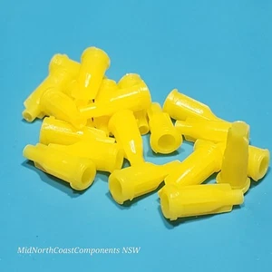 50pc Yellow Luer Lock Syringe Caps Fit Both Standard Slip & Luer Lock Syringes - Picture 1 of 8