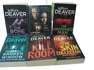 Jeffery Deaver 5 x Lincoln Rhyme paperback book bundle & new Bone Collector dvd - Picture 1 of 9