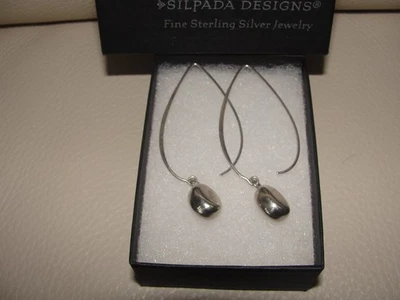 Silpada 925 Sterling Silver Just Dropping In Dangle Drop Earrings W0821 - Image 1 of 4