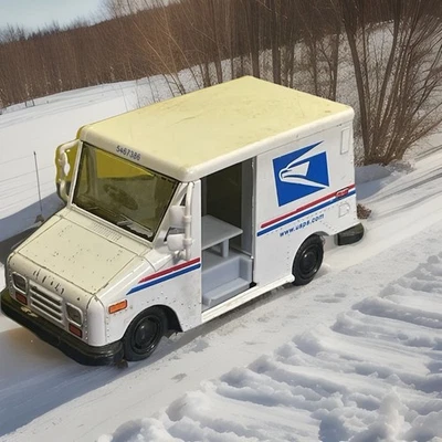 Kinsfun Miniature United States Postal Servive Delivery Truck SCALE 1/36 Diecast - Image 1 of 4