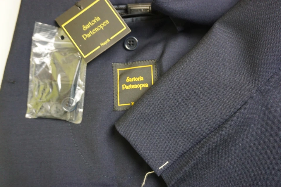 Abrigo Deportivo Sartoria Partenopea Azul Marino Mezcla Mohair Talla 48R NUEVO Foto 1 de 4