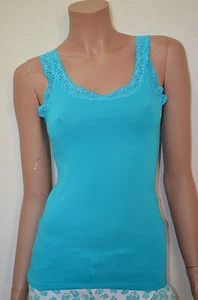 Ann Taylor - Woman's Lace Trim Stretch Cotton Cami Tank Top $28 (T6) - Picture 1 of 18