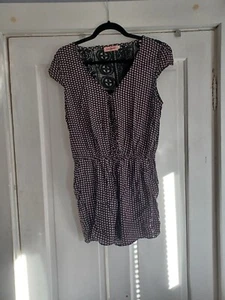 Chaohu Black Romper With Red And White Pattern, 100% Cotton - Picture 1 of 5