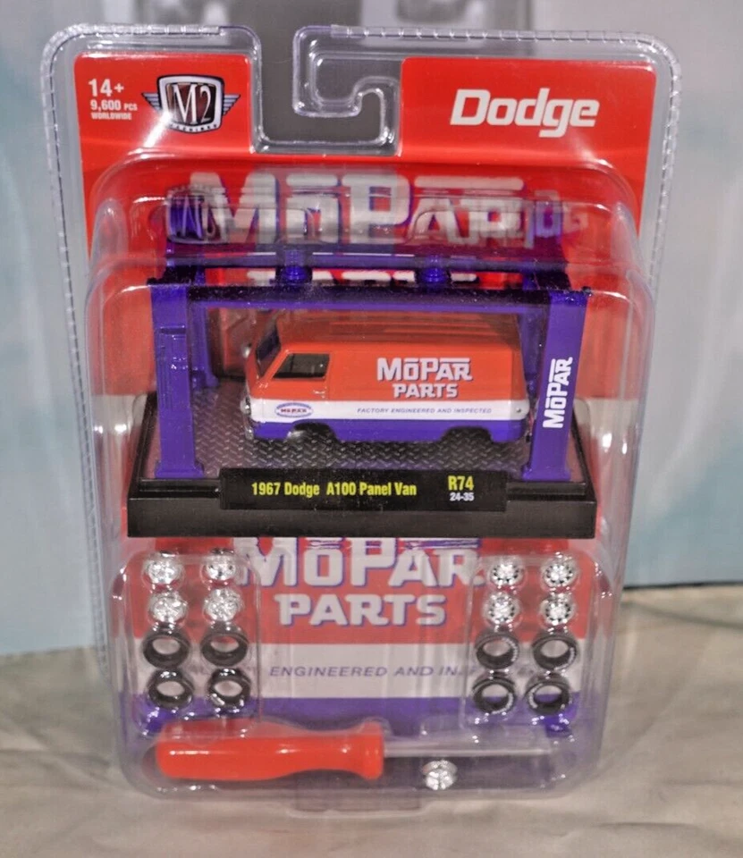 Kit de modelo de máquinas M2 R74 1967 Mopar peças Dodge A100 painel van em escala 1/64th - Imagem 1 de 1