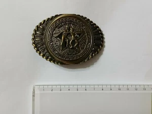 Vintage brass zodiac astrology belt buckle - Gemini 9cm x 6cm - Picture 1 of 2