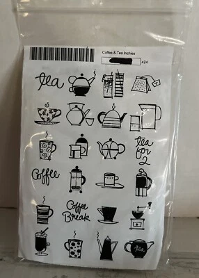 Редкий резиновый кофе и чая Inchies штамп набор новый старый запас - 24 дизайна - Изображение 1 из 4