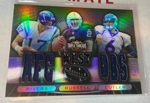 2007 Topps Triple Threads TRIPLE RELIC Philip Rivers Jay Cutler SSP Patch /27