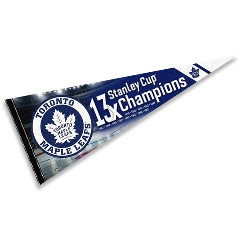 Toronto Maple Leafs 13 Time Stanley Cup Champions Pennant Flag Cover