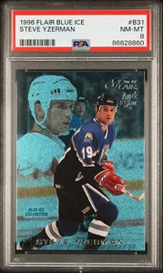 1996-97 Flair Blue Ice Collection STEVE YZERMAN #B31 Rare SP #/250 PSA 8 Low Pop - Picture 1 of 2