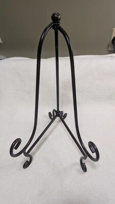 Soporte para libro de cocina de metal negro, soporte para libro de recetas para cocinar y hornear Foto 1 de 4