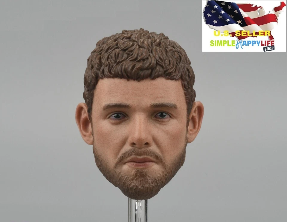 1/6 male head sculpt roman soldier for 12" figure hot toys phicen ganghood ❶USA❶ - Image 1 of 3
