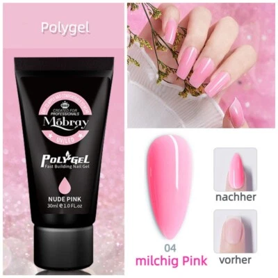 Acrylgel Babyboomrer milchigRosa Aufbaugel UV Nagelverlängerung Nagelgel Polygel - Bild 1 von 4