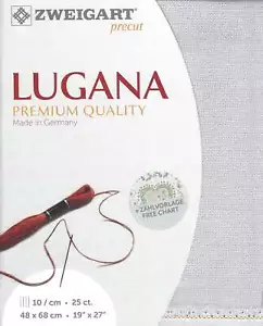 Zweigart Precut Lugana 25 Stück Silvery Moon 3835/7011 - Bild 1 von 2