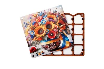 Wooden Beads Organizer, Sunflowers, Beads keeper, Needlework storage tray - Image 1 of 4