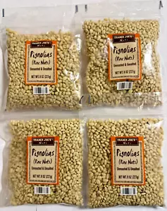 4 Packs New Trader Joe's Unroasted & Unsalted Pignolias Pine Nuts 8oz Each X 4 - Picture 1 of 2