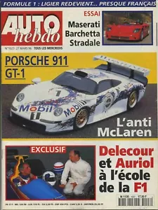 AUTO HEBDO n°1027 27/03/1996 PORSCHE 911 GT1 MASERATI BARCHETTA STRADALE - Foto 1 di 1