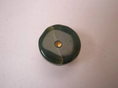Genuine Green Jade & Gold Filled Center Quality Vintage Tie Tack Lapel Pin s68 - Image 1 of 4