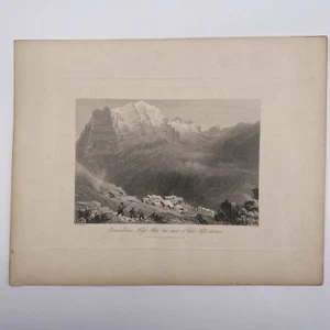 Antique 1844 Dormeilleuse High Alps Engraving Print - Picture 1 of 4