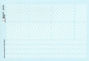 HO 1:87 Microscale 91151 Stripes 8" Wide White Decals - Use w/87-247 for Barrica - Picture 1 of 1