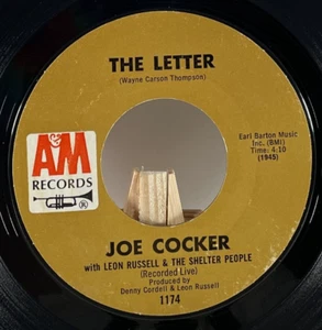 JOE COCKER 45 RPM THE LETTER / SPACE CAPTAIN—VG - Bild 1 von 4