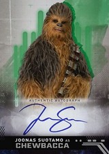 Topps Star Wars Signature JOONAS SUOTAMO Authentic Auto CHEWBACCA Digital Card