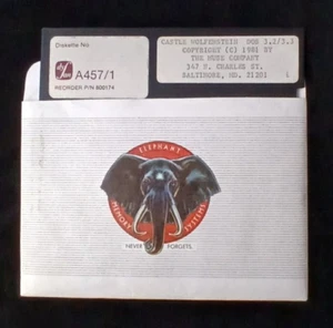 Castle Wolfenstein First Release Muse Company for Apple II  5.25" Floppy Disc - Picture 1 of 2