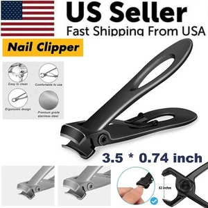 Extra Large Toe Nail Clippers For Thick Hard Nails Cutter Heavy Duty Stainless - Picture 1 of 15