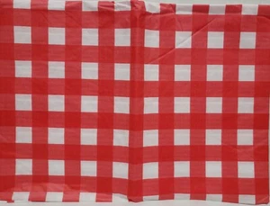 Thin Vinyl Tablecloth 52"x70" Oblong, RED & WHITE BUFFALO CHECKERED, AAC - Picture 1 of 16