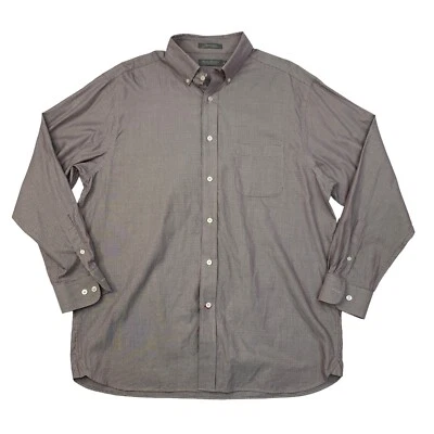 Daniel Cremieux Button Down Shirt Mens L Large Crimson Green Patterned Cotton - Image 1 of 4