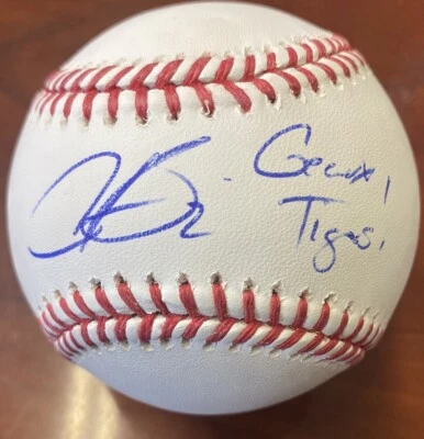 SPECTACULAR BASEBALL SIGNED ALEX BREGMAN 2 JSA COA RARE INSCRIPTION GEAUX TIGERS - Image 1 of 4