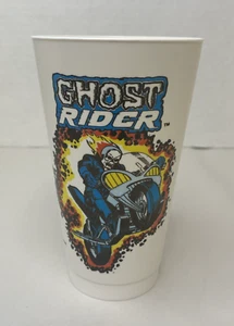 Taza de plástico Ghost Rider 1975 vintage de 7-11 - difícil de encontrar - Imagen 1 de 13