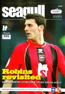 Brighton & Hove Albion v Swindon Town 26/3/2011 League One. BRAND NEW CONDITION. - Picture 1 of 1