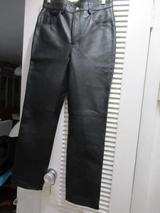 Herren Echtlederhose weiches Lammleder Biker Reißverschluss Größe 31 Hose - Bild 1 von 4