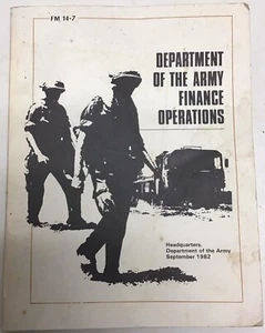 FM 14-7 Department of the Army Finance Operations 1982 - Picture 1 of 12