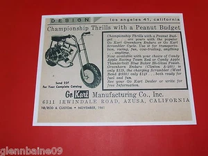 ¡WOW! Anuncio de mini bicicleta Scrambler 1961 vintage y raro - Imagen 1 de 1