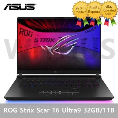 ASUS ROG Strix Scar 16 G635LR-RW130W 16" RTX5070Ti Ultra9 32GB/1TB Win11 Laptop - Image 1 of 4