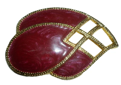 Hebilla de cinturón con clip retro esmaltado colorido vintage Day-Lor tono dorado Foto 1 de 3