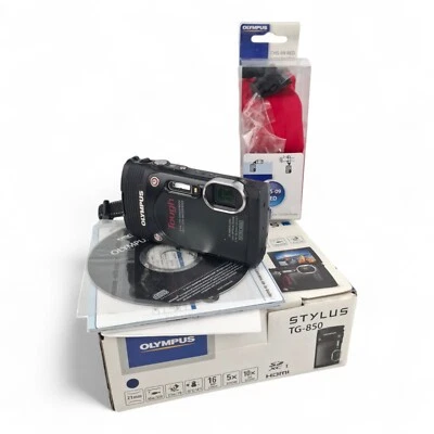 OLYMPUS STYLUS TG-850 Tough 16.0MP HD Digital Camera with Box - Image 1 of 4
